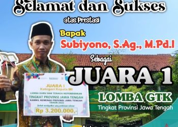 Kepala MIN 1 Kendal Juara  1 Lomba GTK Tingkat Provinsi