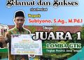 Kepala MIN 1 Kendal Juara  1 Lomba GTK Tingkat Provinsi
