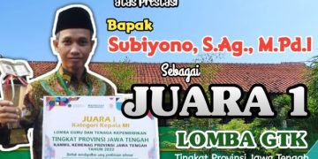 Kepala MIN 1 Kendal Juara  1 Lomba GTK Tingkat Provinsi