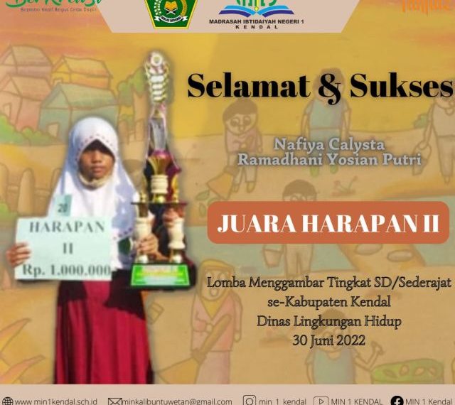 Ukir Prestasi, Siswa MIN 1 Kendal Juara Lomba Gambar
