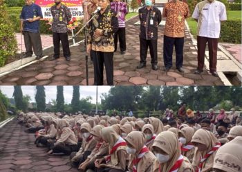 Peringati Hari Pahlawan MTs N 2 Kendal Tabur Bunga