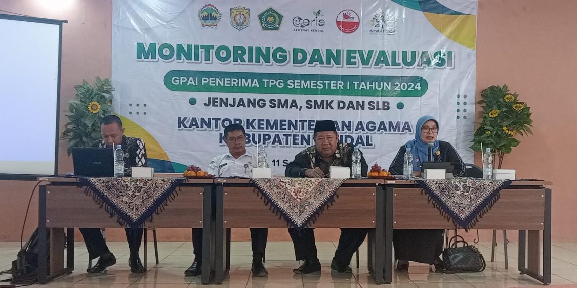 Seksi PAIS Kankemenag Kendal Gelar Monev GPAI Penerima TPG Semester 1 Tahun 2024