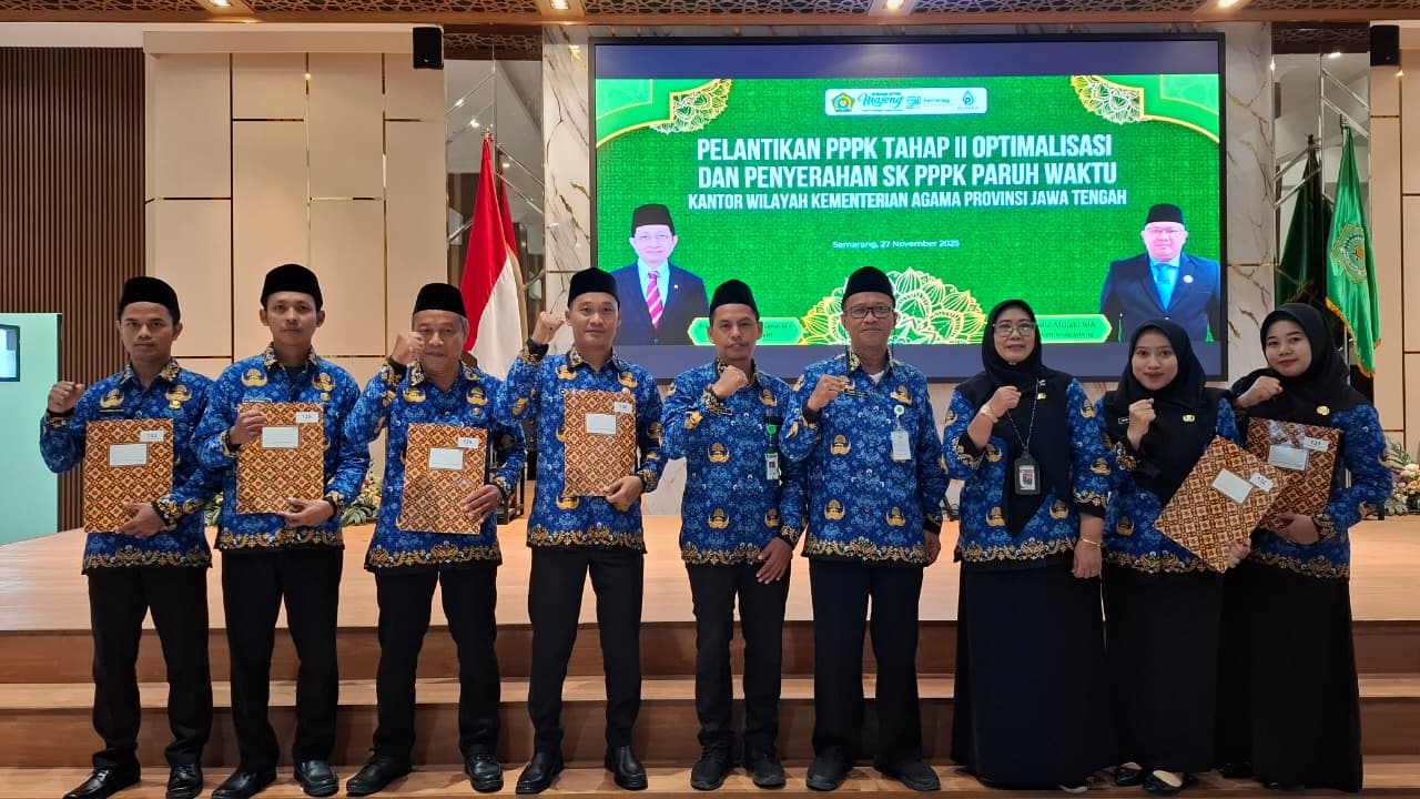 Resmi Dilantik, PPPK Tahap II Optimalisasi dan PPPK Paruh Waktu Perkuat Formasi Kemenag Kendal