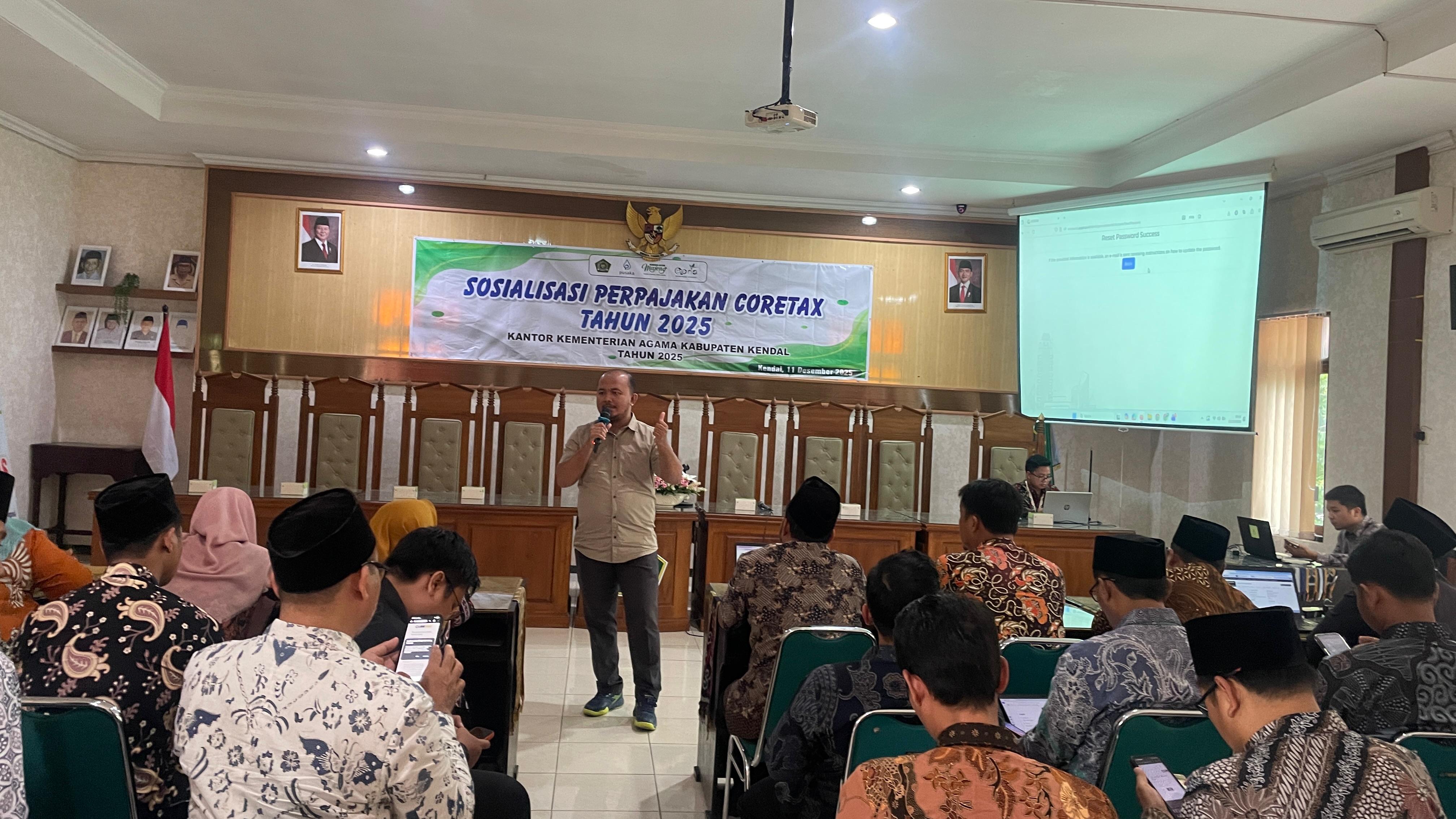 Dukung Pelaporan SPT yang Akurat, Kankemenag Kendal Gelar Sosialisasi Perpajakan CoreTax 2025