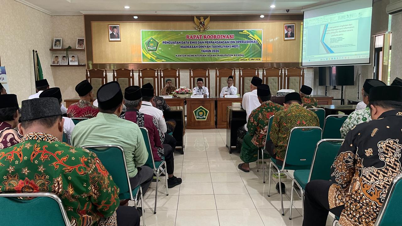 Akurasi Data Jadi Kunci, Kemenag Kendal Gelar Rakor EMIS dan Perpanjangan Ijin Operasional MDT
